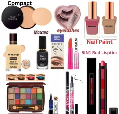 Valhalla all in one face makeup combo kit for women(11 Items in the set)