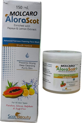 MOLCARO ALORASCOT PAPAYA & LEMON AND ALOEVERA SEA GEL COMBO(2 Items in the set)