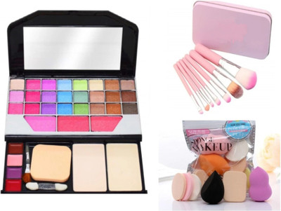 brown blush 6155 KIT WITH BRUSH SET AND PUFF PACKET(3 Items in the set)