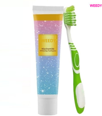 BUZIVENTURES Niacinamide Whitening Toothpaste & Soft Brush for Teeth Care(2 Items in the set)