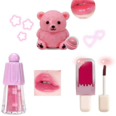 ARRX Valentines Day Special Makeup Combo Pack of 3 – Umbrella Lip Gloss, Teddy Bear Lip Balm, Popsicle Lipstick(3 Items in the set)