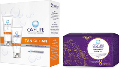 Oxylife Salon Professional Tan Cream 400gm & Gold Radiance Bridal Kit 336gm(2 Items in the set)