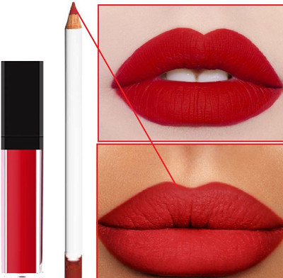 GABBU Water Proof Liquid Matte Lipstick + red lip liner(2 Items in the set)