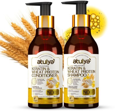 Atulya Keratin & Wheat Protein Shampoo + Hair Conditioner(2 Items in the set)