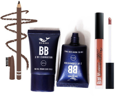 BLUEMERMAID PROFESSIONAL MAKEUP LOOK MATTE FINISH MAKEUP WITH NATURAL LOOK(3 Items in the set)