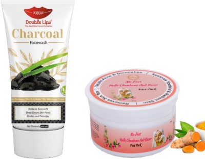 ME FIRST HALDI CHANDAN KESAR FACE PACK 50GM + CHARCOAL FACE WASH 100ML(2 Items in the set)