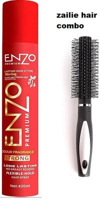 Zailie Perfect Round Comb With Hair Styling Spray(2 Items in the set)