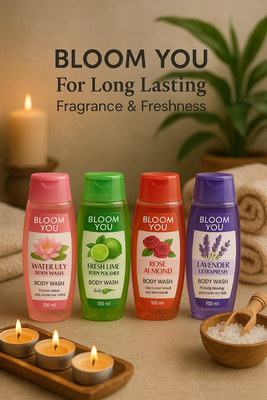 BLOOM YOU Pure Spa Collection – 400 ml Bath Wash Set(4 Items in the set)