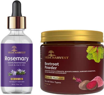 veda harvest Rosemary oil and Beetroot powder(2 Items in the set)