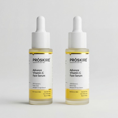 Proskire Advance Vitamin C Face Serum for Dark Spots, Pigmentation, Glow & Clear Skin(2 Items in the set)