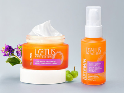 Lotus Professional RETEMIN PLANT RETINOL VITAMIN C BOOST CREME WITH SERUM(2 Items in the set)