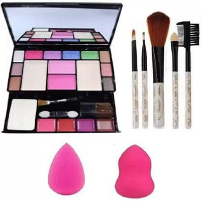 SHEFFO Naked 3 Series Makeup Brush Set of 12 with Storage box and sponge puff(3 Items in the set)