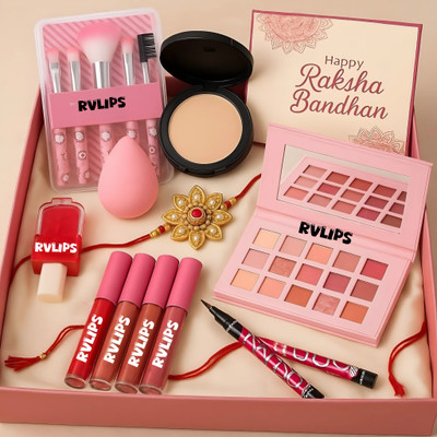 RVLIPS Bridal Makeup Collection Specially curated for brides. Features long-stay lipstick(15 Items in the set)
