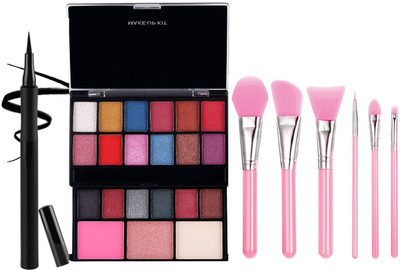 MYEONG makeup kit eyeshadow with brushes and eyeliner(3 Items in the set)