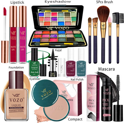 VOZO Makeup Combo Kit One-stop Beauty Package for Professionals 139(15 Items in the set)