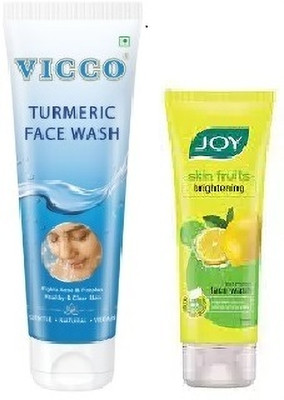VICCO Turmeric 70g with Skin Brightening Lemon Face Wash (50 ml)(2 Items in the set)