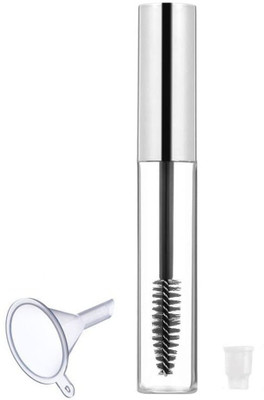 VASADIGITAL 1pcs 10ml Reusable Empty Silver Mascara Bottle Tube Container With 1 Pcs Funnel(3 Items in the set)