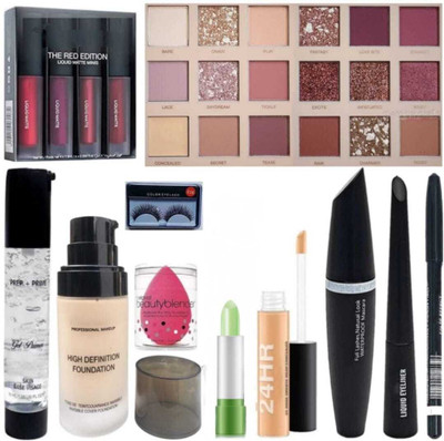 toroka WOMEN FOUNDATION SPRAY PRIMER EYELINER FALSE EYELASH MAKEUP PARTY(8 Items in the set)