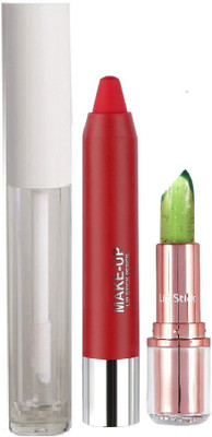 YAWI LONG LASTING MATTE AND GLOSSY MATTE LIPSTICKS AND MOISTURIZING LIPGLOSS(3 Items in the set)