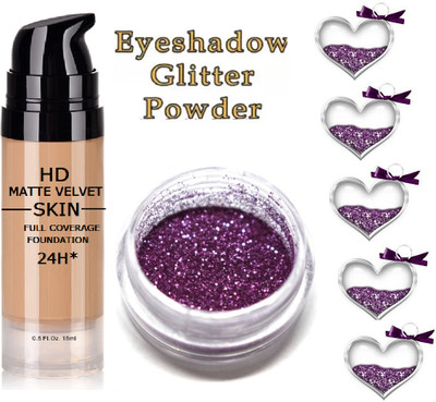ADJD MULTI USE MINI GILLITER PURPLE & 24 H FOUNDATION(2 Items in the set)