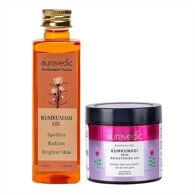 AURAVEDIC kumkumadi thailam & gel with oil for pigmentation(2 Items in the set)