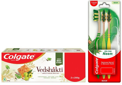 Colgate Swarna Vedshakti & ZigZag Neem(2 Items in the set)