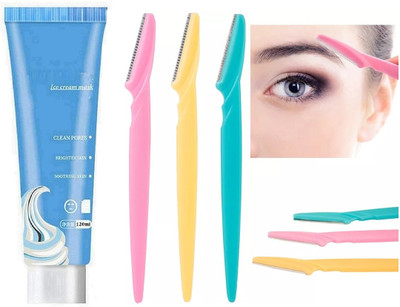Libline Facial Hair Remover Eyebrow Trimmer & Acne Fades Moisturizing Smear Mask(2 Items in the set)