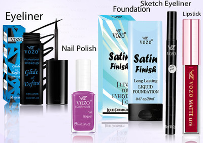VOZO Makeup Combo Professional Cosmetic Kit with Ultra-Pigmented Set-295(5 Items in the set)