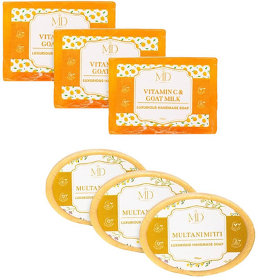 MD COSMETIC Vitamin C Soap & Multani Mitti Soap_6(6 x 16.67 g)
