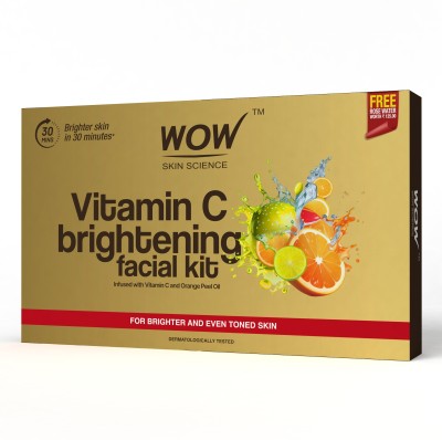 WOW SKIN SCIENCE Vitamin C Brightening Facial Kit with Rose Water(7 Items in the set)