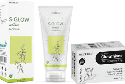 DEXTRON S-Glow Ultra Face Wash & Goat Milk Soap Combo – 175g(1 Items in the set)