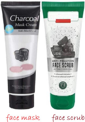 Luipui peel off charcoal face mask and charcoal face scrub combo(1 Items in the set)