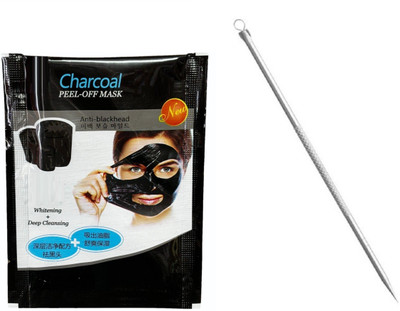 Latixmat Charcoal Peel Off face Mask for Men & Women & Whitehead remover pin(2 Items in the set)