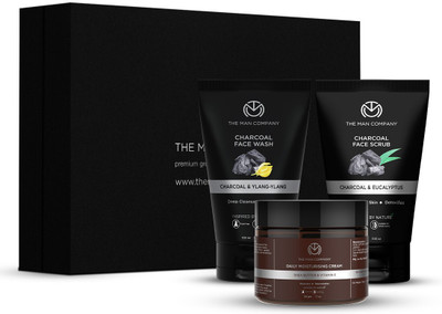 THE MAN COMPANY Fresh Face Combo (Charcoal face wash+Charcoal Scrub+mositursing Cream)(3 Items in the set)