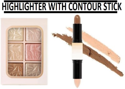 nn smooth look perfect new easy to use highlighter with contour stick pack of 2(2 Items in the set)