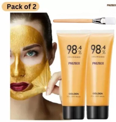 PHIZLLER Golden Peel Mask | Luxurious Gold Glow for a Rejuvenated Skin Tone(2 Items in the set)