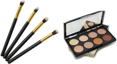 Rsentera High Quality 4Pcs Pencil Makeup Brush (black) With conceler 9727(5 Items in the set)