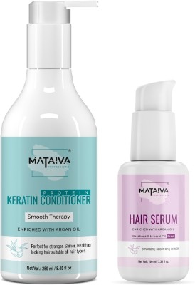 Mataiva Professional Keratin Protein Smooth Conditioner and Luxury Hair Repair serum Set(2 Items in the set)