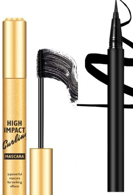 REIMICHI SKETCH BLACK BOLD EYE LINER WITH HIGH IMPACT VOLUMIZING AND CURLING MASCARA(2 Items in the set)