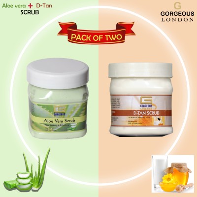 GgorgeousLondon Aloe Vera Scrub and D-Tan  Scrub(1000 g)