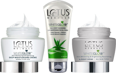 LOTUS HERBALS WG Deep Moisturising_60g +Night Creme_60g + 3 in 1 Deep Facial Form_100g(3 Items in the set)