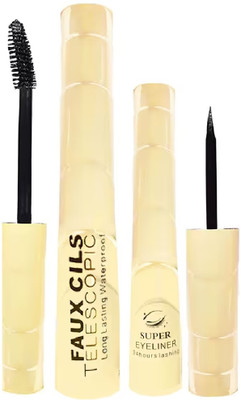 Maryville water proof new mascara with eyeliner long lasting pack of 2(2 Items in the set)