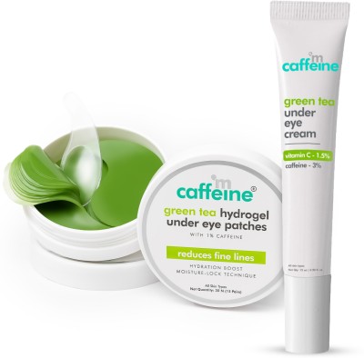 mCaffeine Green Tea Under Eye Cream (15 ml) + Green Tea Hydrogel Under Eye Patches(2 Items in the set)