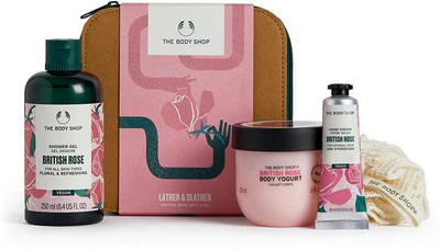 THE BODY SHOP GIFT SET BRITISH ROSE(4 Items in the set)