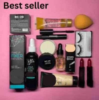 GLOW IT 10 items makeup kit combo | face makeup combo foundation compact face serum(10 Items in the set)