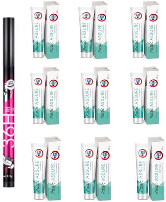Rastic Assure 36h Eyeliner With Dent Neem Paste(10 Items in the set)