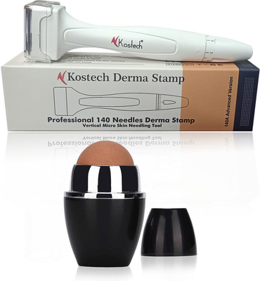 Kostech 140 Adjustable Titanium Needle Derma Stamp from 0mm– 3mm with Volcanic Roller(1 Items in the set)