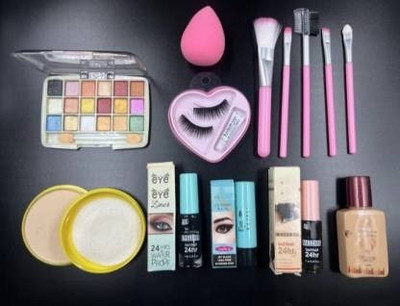 GLOW IT 9 items all in one eye makeup kit full set combo | face makeup kit full set(9 Items in the set)