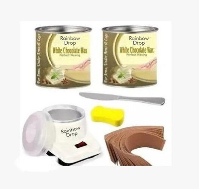 rainbow drop white heater with 2pc white chocolate wax knife ,strips and sponge(6 Items in the set)