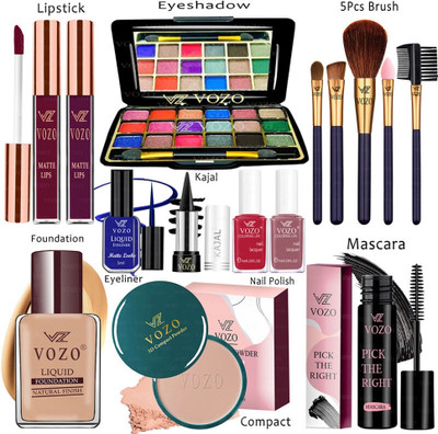 VOZO Makeup Combo Sets One-stop Beauty Package for Beginners and Professionals ST-138(15 Items in the set)
